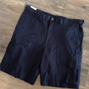 Men's Haggar Comfort Stretch Navy Cargo Shorts Sz 40 NWT